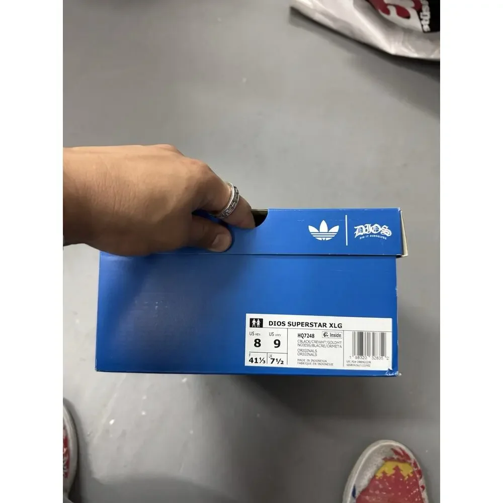 Size 9 - adidas Superstar XLG Dios - Black White